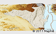 Shaded Relief Panoramic Map of Fizi, physical outside