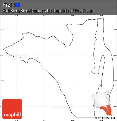 Blank Simple Map of Fizi, cropped outside