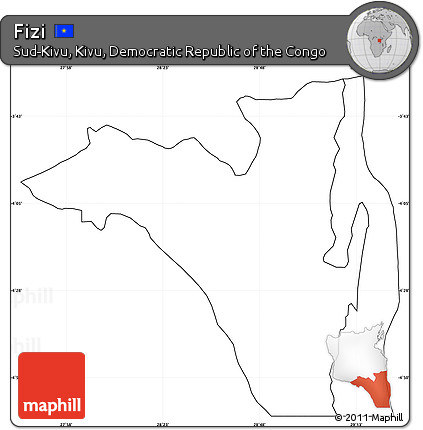 Blank Simple Map of Fizi, cropped outside