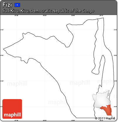 Blank Simple Map of Fizi, cropped outside