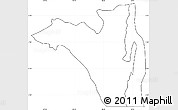 Blank Simple Map of Fizi, cropped outside, no labels