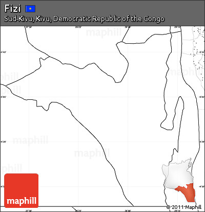 Blank Simple Map of Fizi, no labels