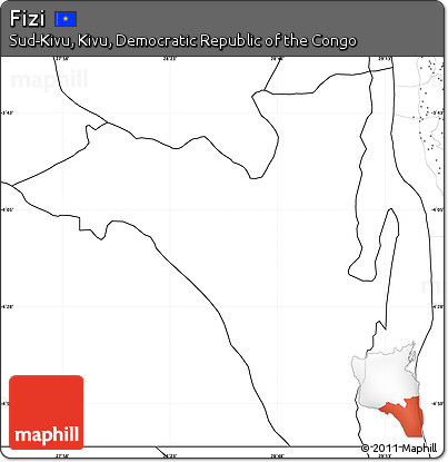 Blank Simple Map of Fizi, no labels