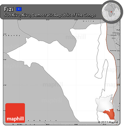 Gray Simple Map of Fizi