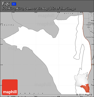 Gray Simple Map of Fizi