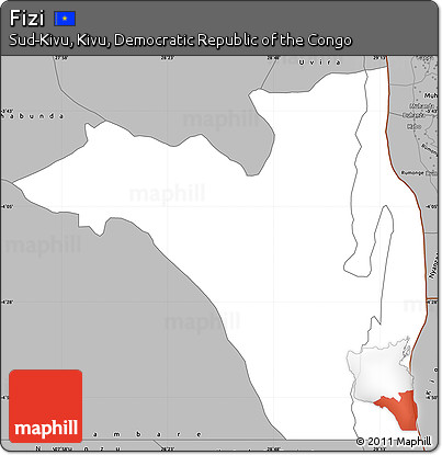 Gray Simple Map of Fizi