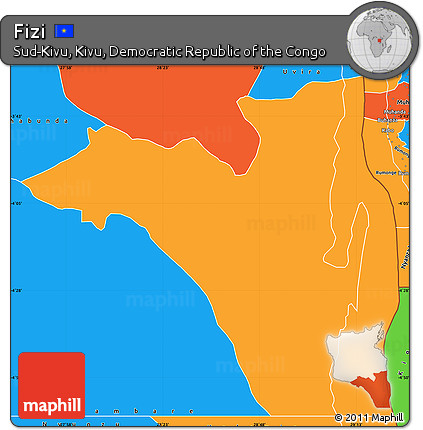 Political Simple Map of Fizi