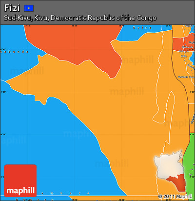 Political Simple Map of Fizi