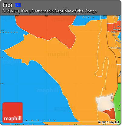 Political Simple Map of Fizi