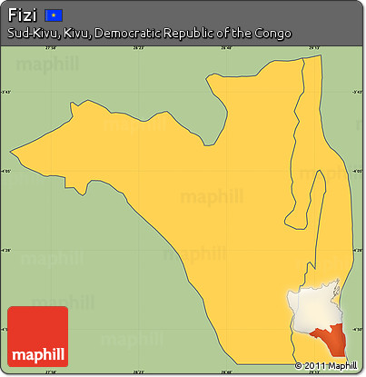 Savanna Style Simple Map of Fizi, cropped outside