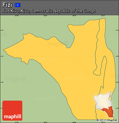 Savanna Style Simple Map of Fizi, cropped outside