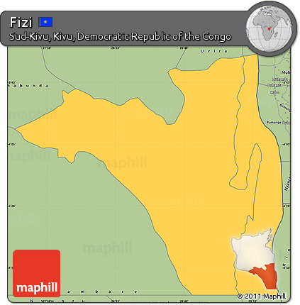 Savanna Style Simple Map of Fizi