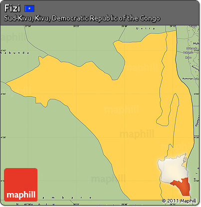 Savanna Style Simple Map of Fizi