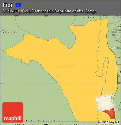 Savanna Style Simple Map of Fizi