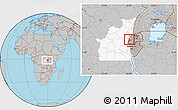 Gray Location Map of Idjwi, highlighted grandparent region