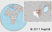 Gray Location Map of Idjwi, highlighted parent region
