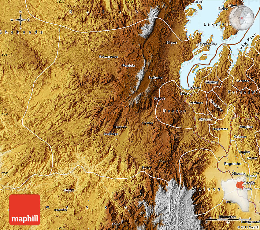 Physical Map of Kabare