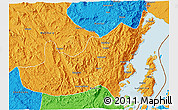 Political 3D Map of Kalehe