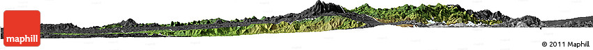 Satellite Horizon Map of Kalehe, darken, desaturated