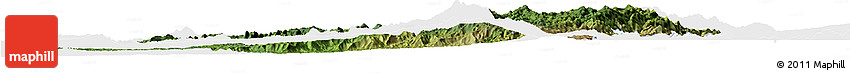 Satellite Horizon Map of Kalehe, single color outside