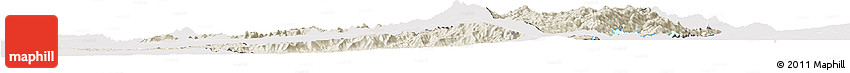 Shaded Relief Horizon Map of Kalehe, cropped outside