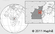 Blank Location Map of Kalehe, highlighted country, highlighted grandparent region