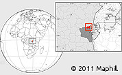 Blank Location Map of Kalehe, highlighted country, highlighted parent region