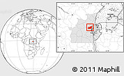 Blank Location Map of Kalehe, highlighted grandparent region