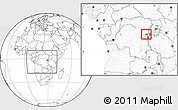 Blank Location Map of Kalehe, highlighted parent region, within the entire country