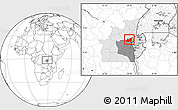 Blank Location Map of Kalehe, highlighted parent region, highlighted grandparent region