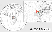 Blank Location Map of Kalehe, highlighted parent region
