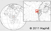 Blank Location Map of Kalehe