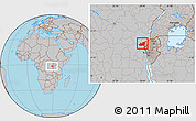 Gray Location Map of Kalehe