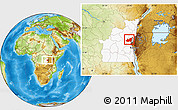Physical Location Map of Kalehe, highlighted grandparent region