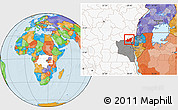 Political Location Map of Kalehe, highlighted country, highlighted parent region