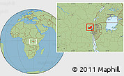 Savanna Style Location Map of Kalehe