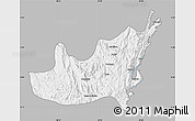 Gray Map of Kalehe, single color outside