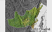 Satellite Map of Kalehe, desaturated