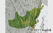 Satellite Map of Kalehe, lighten, semi-desaturated
