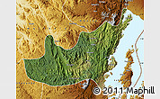 Satellite Map of Kalehe, physical outside