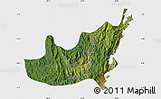 Satellite Map of Kalehe, single color outside