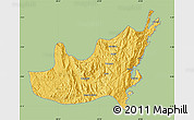 Savanna Style Map of Kalehe, single color outside