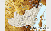 Shaded Relief Map of Kalehe, physical outside