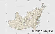 Shaded Relief Map of Kalehe, single color outside