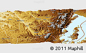 Physical Panoramic Map of Kalehe
