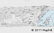 Silver Style Panoramic Map of Kalehe