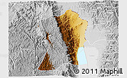 Physical 3D Map of Uvira, lighten, desaturated