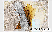 Physical 3D Map of Uvira, lighten
