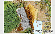 Physical 3D Map of Uvira, satellite outside