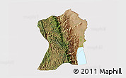 Satellite 3D Map of Uvira, cropped outside